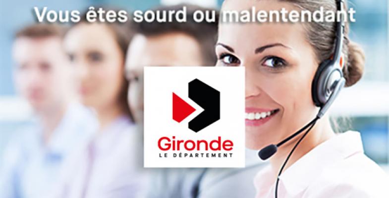 Vous êtes sourd ou malentendant ? Communiquez avec le Département de la Gironde.
