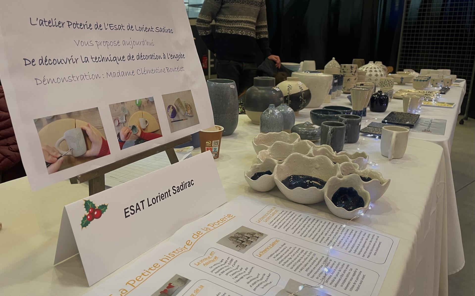 Exposition de poteries de l'ESAT de Lorient Sadirac