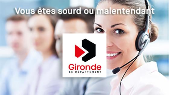 Vous êtes sourd ou malentendant ? Communiquez avec le Département de la Gironde.